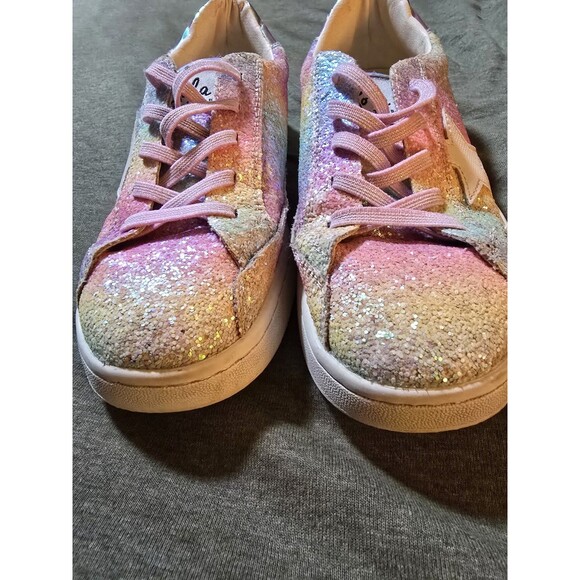 Lola + The Boys Glitter Star Ombre Sneakers Size UK34 Fits Like A 1.5/2 Rainbow - Picture 3 of 7